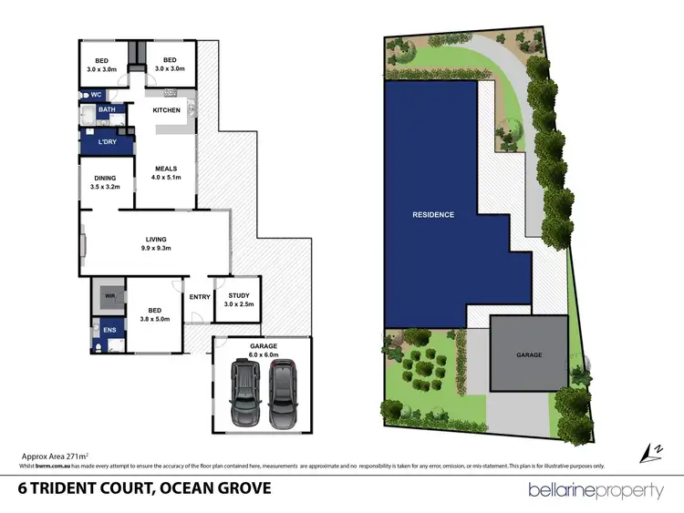 Floorplan of Homely house listing, 6 Trident Crt, Ocean Grove VIC 3226