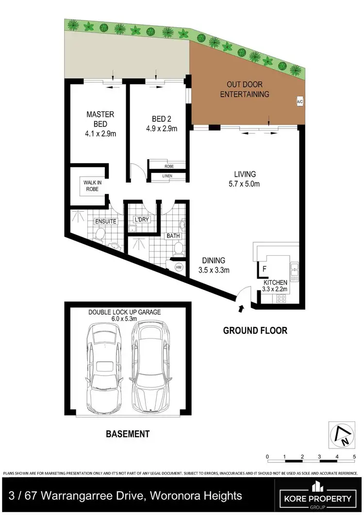 Floorplan of Homely townhouse listing, 3/67 Warrangarree Drive, Woronora Heights NSW 2233