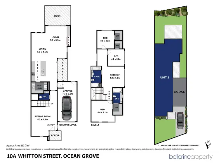Floorplan of Homely townhouse listing, 2/10 Whitton Street, Ocean Grove VIC 3226