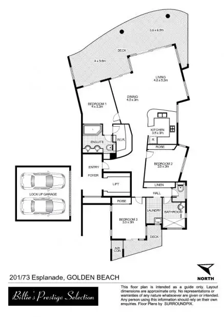 Floorplan of Homely unit listing, 201/73 Esplanade, Golden Beach QLD 4551
