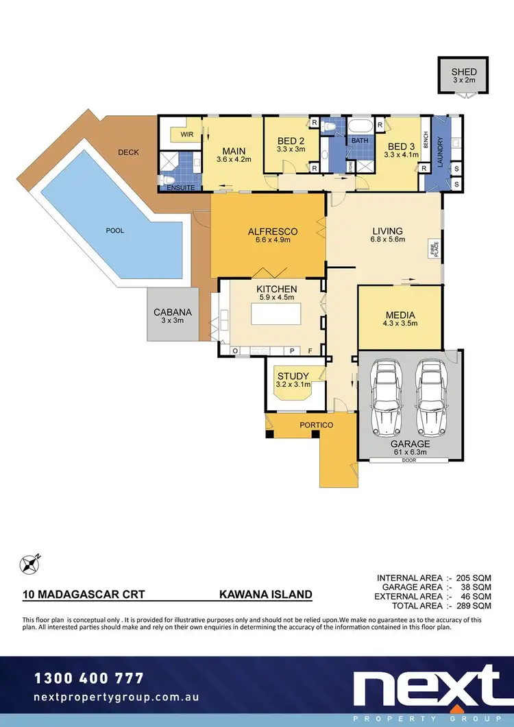 Floorplan of Homely house listing, 10 Madagascar Court, Kawana Island QLD 4575