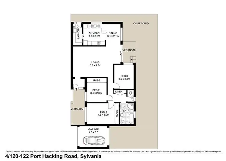 Floorplan of Homely villa listing, 4/120-122 Port Hacking Road, Sylvania NSW 2224