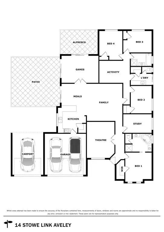 Floorplan of Homely house listing, 14 Stowe Link, Aveley WA 6069