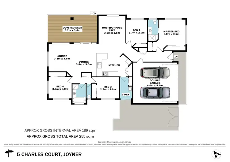 Floorplan of Homely house listing, 5 Charles Court, Joyner QLD 4500