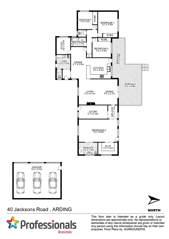 Floorplan of Homely rural property listing, 40 Jacksons Road, Armidale NSW 2350