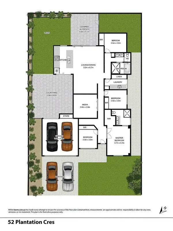 Floorplan of Homely house listing, 52 Plantation Crescent, Maudsland QLD 4210