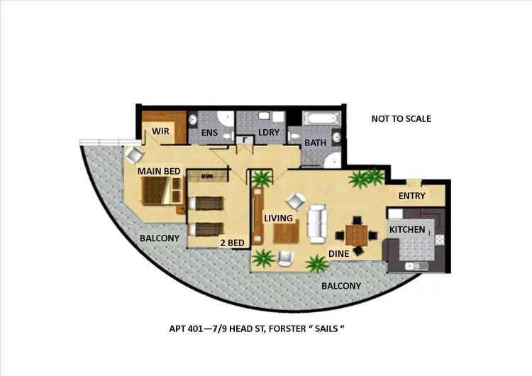 Floorplan of Homely apartment listing, 401/7-9 Head Street Sails, Forster NSW 2428