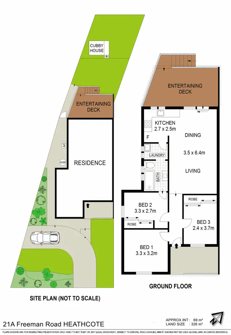 Floorplan of Homely semi-detached listing, 21A Freeman Road, Heathcote NSW 2233