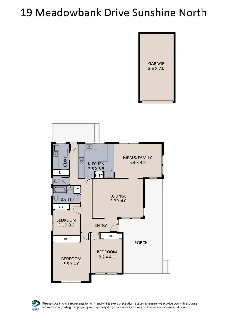 Floorplan of Homely house listing, 19 Meadowbank Drive, Sunshine North VIC 3020