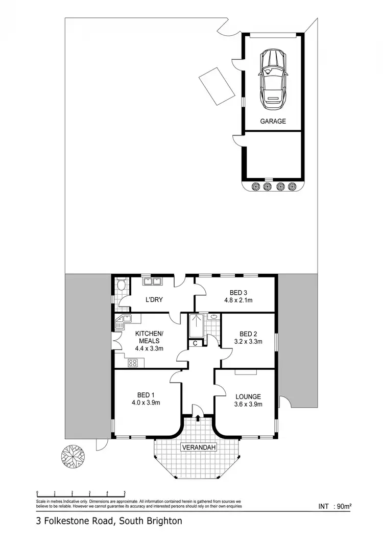 Floorplan of Homely house listing, 3 Folkestone RD, South Brighton SA 5048