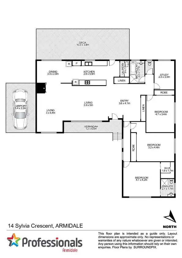 Floorplan of Homely house listing, 14 Sylvia Crescent, Armidale NSW 2350