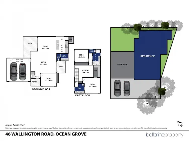 Floorplan of Homely townhouse listing, 46 Wallington Road, Ocean Grove VIC 3226