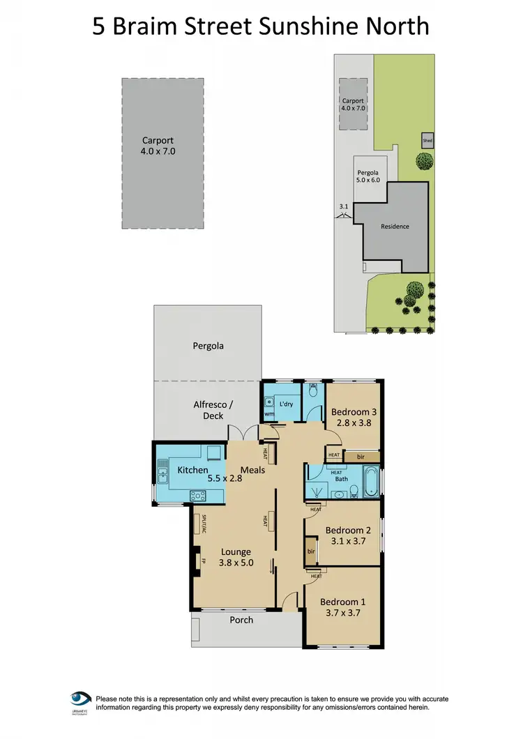 Floorplan of Homely house listing, 5 Braim Street, Sunshine North VIC 3020