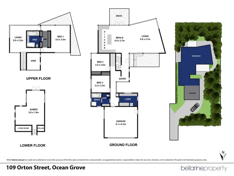 Floorplan of Homely house listing, 109 Orton Street, Ocean Grove VIC 3226