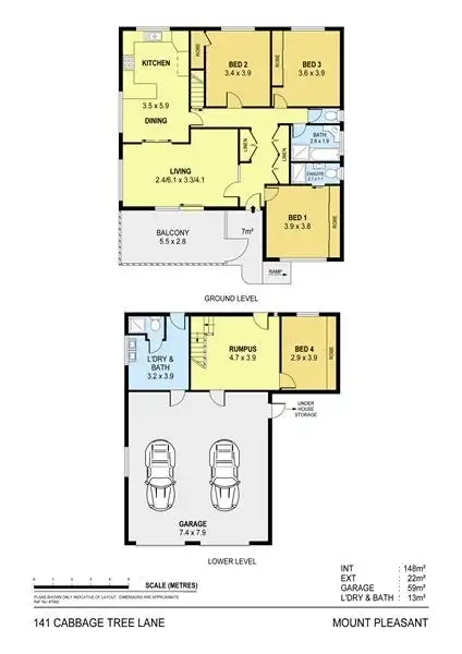 Floorplan of Homely house listing, 141 Cabbage Tree Lane, Mount Pleasant NSW 2519