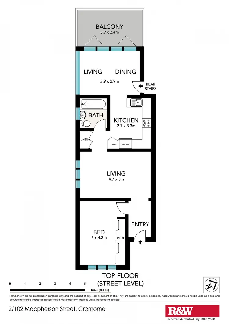 Floorplan of Homely apartment listing, 2/102 MacPherson Street, Cremorne NSW 2090