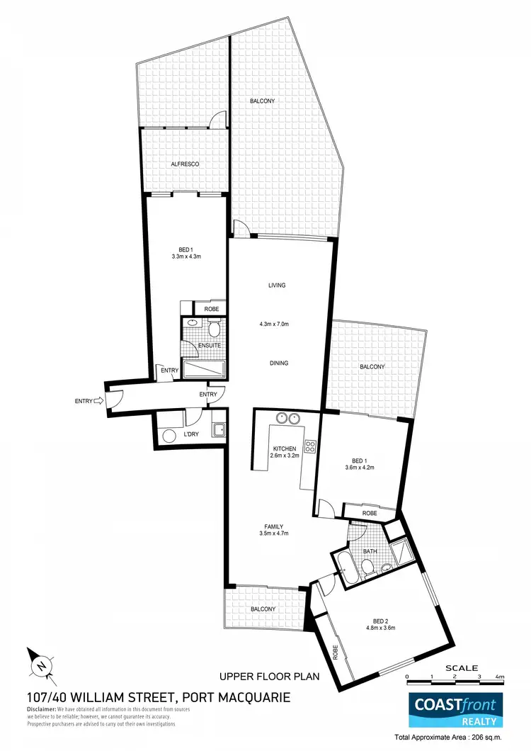 Floorplan of Homely apartment listing, 107/40 William Street, Port Macquarie NSW 2444