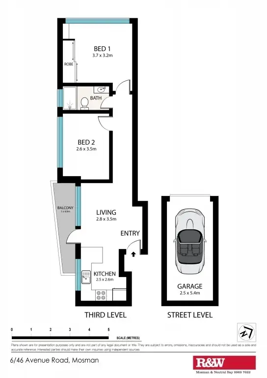 Floorplan of Homely apartment listing, 6/46 Avenue Road, Mosman NSW 2088
