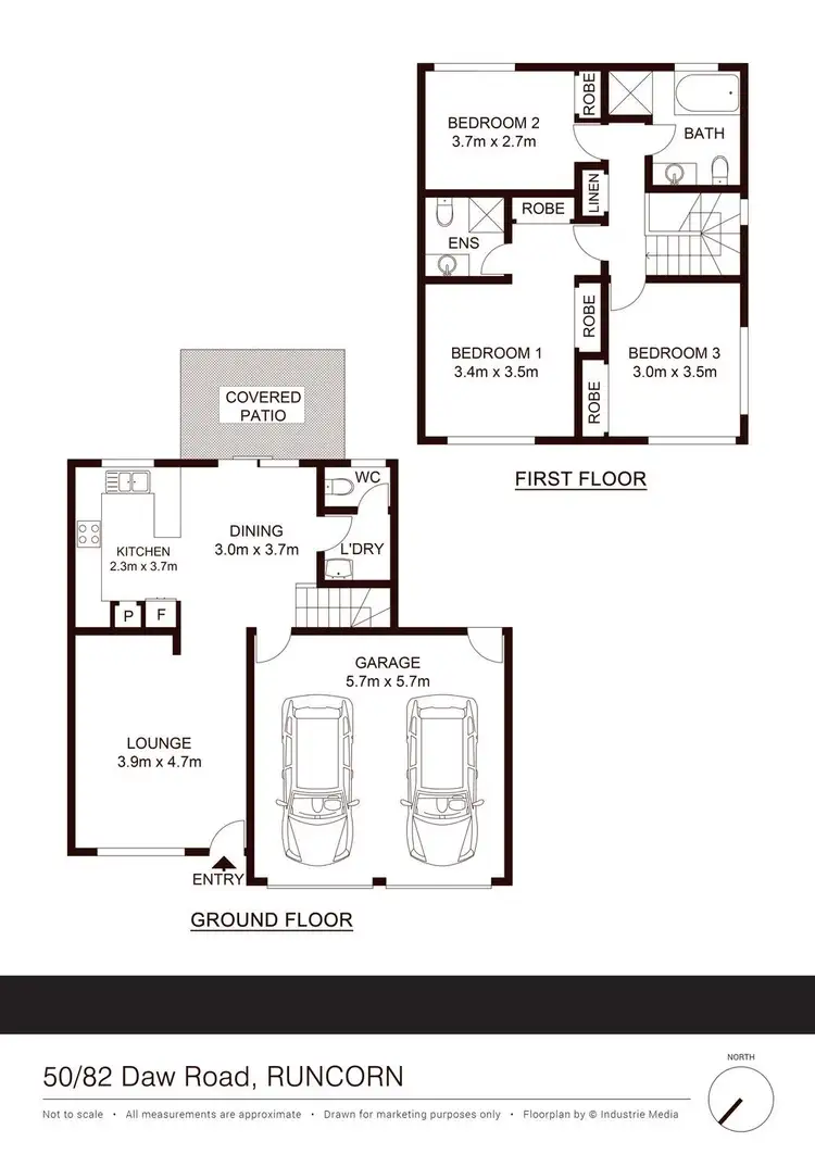 Floorplan of Homely townhouse listing, 50/82 Daw Road, Runcorn QLD 4113