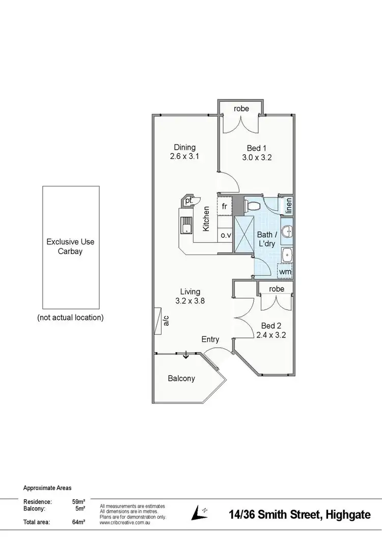 Floorplan of Homely apartment listing, 14/36 Smith Street, Highgate WA 6003