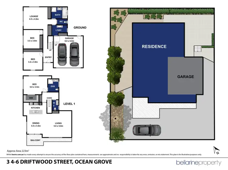 Floorplan of Homely townhouse listing, 3/4-6 Driftwood Street, Ocean Grove VIC 3226