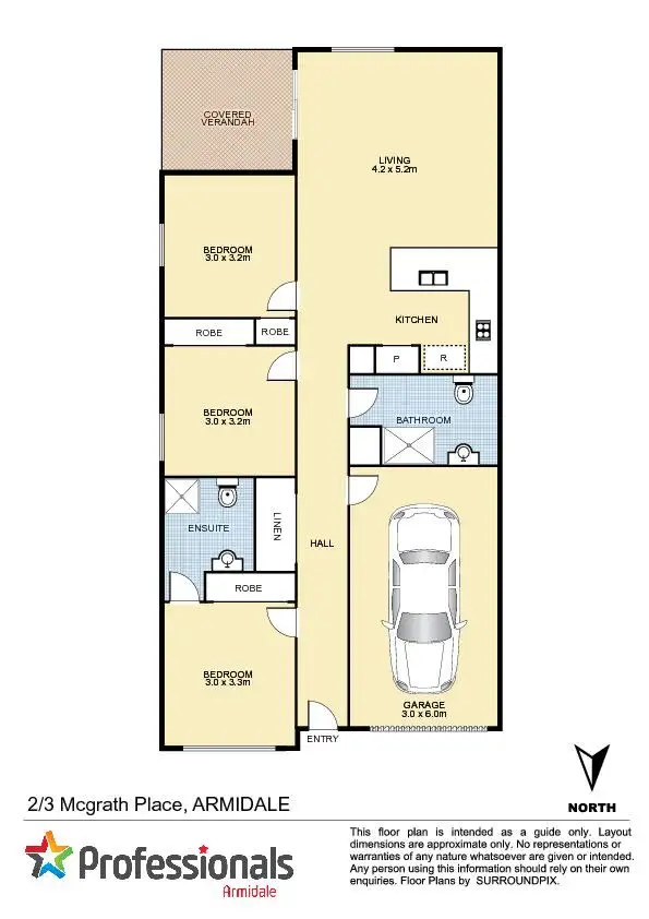Floorplan of Homely unit listing, 2/3 McGrath Place, Armidale NSW 2350