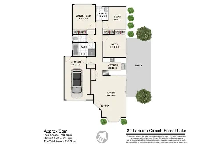 Floorplan of Homely house listing, 82 Laricina Cct, Forest Lake QLD 4078