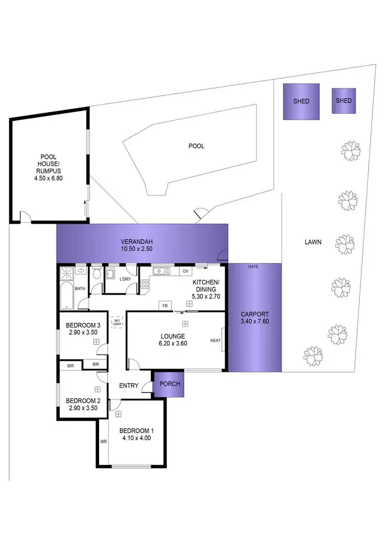 Floorplan of Homely house listing, 3 Lee Court, Para Hills SA 5096
