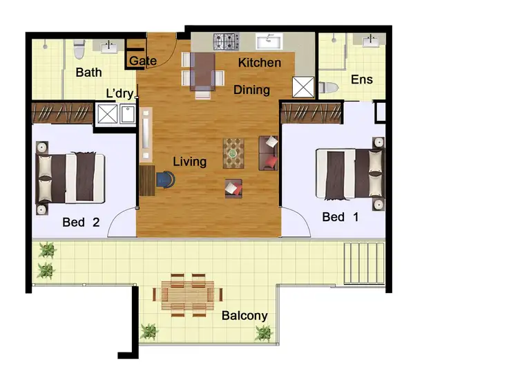 Floorplan of Homely unit listing, 263/8 Starling Street, Buderim QLD 4556
