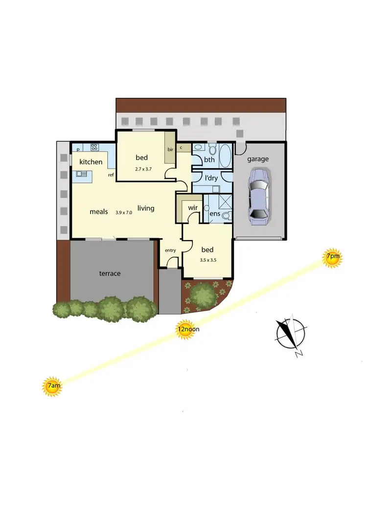 Floorplan of Homely unit listing, 2/129 Cranbourne Road, Frankston VIC 3199