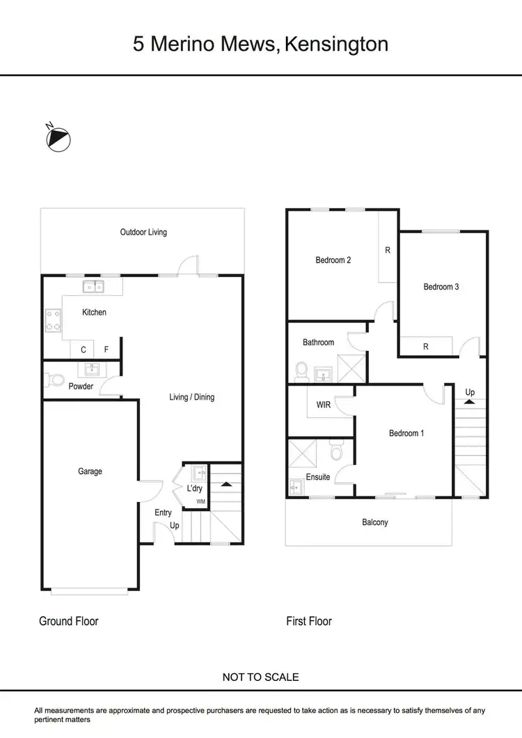 Floorplan of Homely townhouse listing, 5 Merino Mews, Kensington VIC 3031