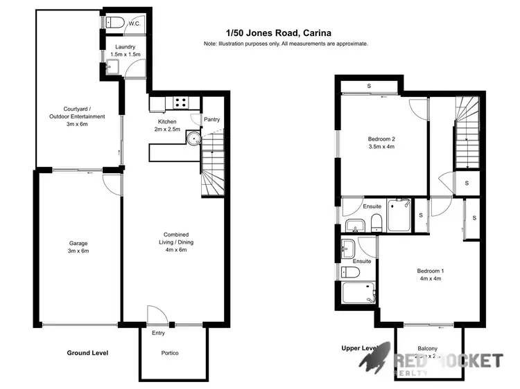 Floorplan of Homely townhouse listing, 1/50 Jones Road, Carina Heights QLD 4152