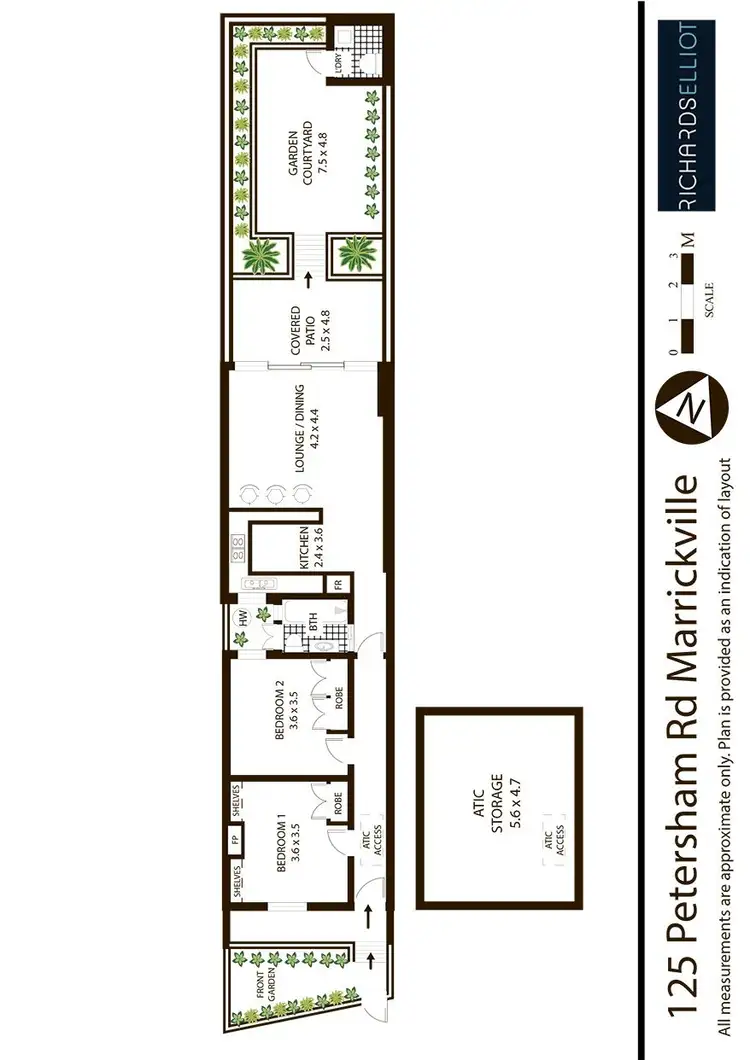 Floorplan of Homely terrace listing, 125 Petersham Road, Marrickville NSW 2204