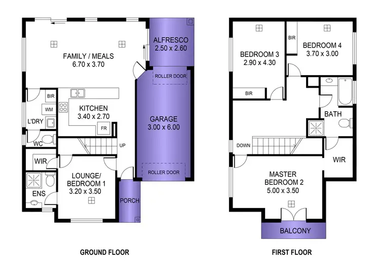 Floorplan of Homely townhouse listing, 2B Carter Street, Ridgehaven SA 5097
