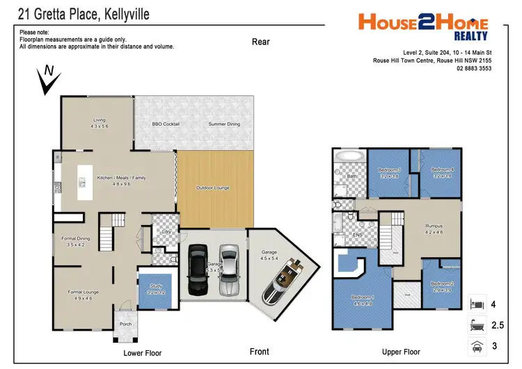 Floorplan of Homely house listing, 21 Gretta Place, Kellyville NSW 2155
