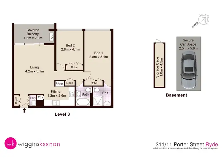 Floorplan of Homely unit listing, 311/11 Porter Street, Ryde NSW 2112