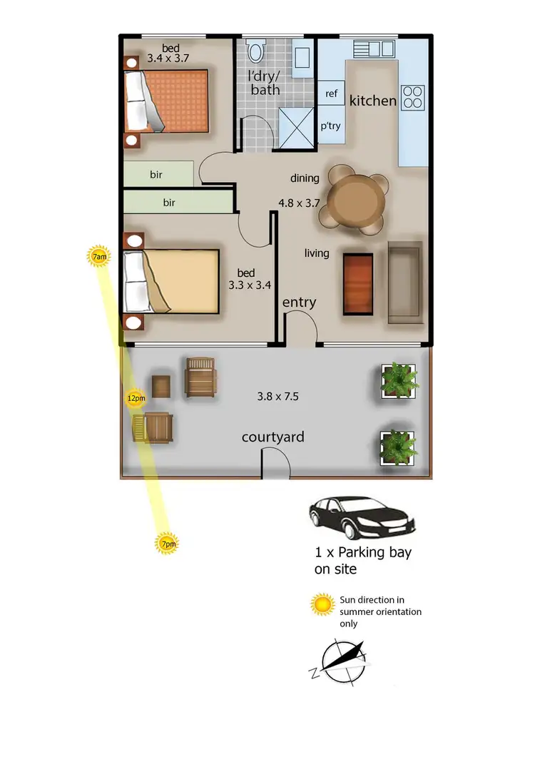 Floorplan of Homely unit listing, 5/25 Fairway Street, Frankston VIC 3199