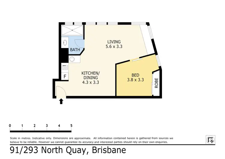 Floorplan of Homely unit listing, 91/293 North Quay, Brisbane City QLD 4000