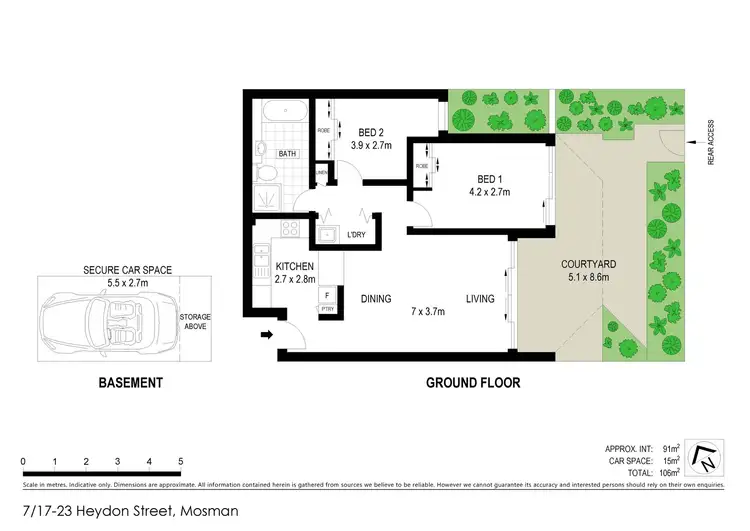Floorplan of Homely apartment listing, 7/17-23 Heydon Street, Mosman NSW 2088