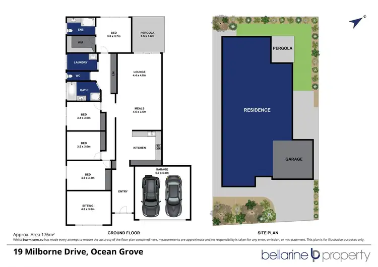 Floorplan of Homely house listing, 19 Milborne Drive, Ocean Grove VIC 3226
