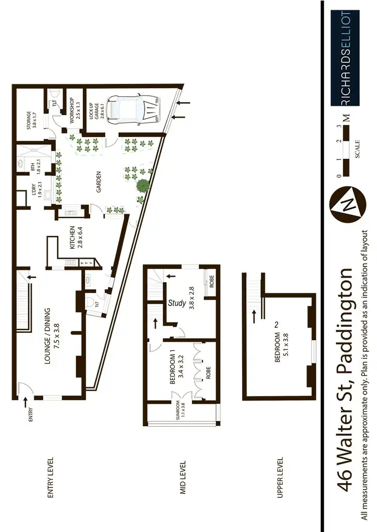 Floorplan of Homely terrace listing, 46 Walter Street, Paddington NSW 2021