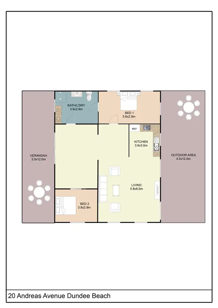 Floorplan of Homely house listing, 20 Andreas Avenue, Dundee Beach NT 840
