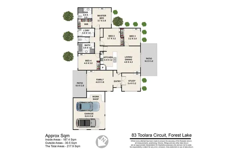 Floorplan of Homely house listing, 83 Toolara Cct, Forest Lake QLD 4078