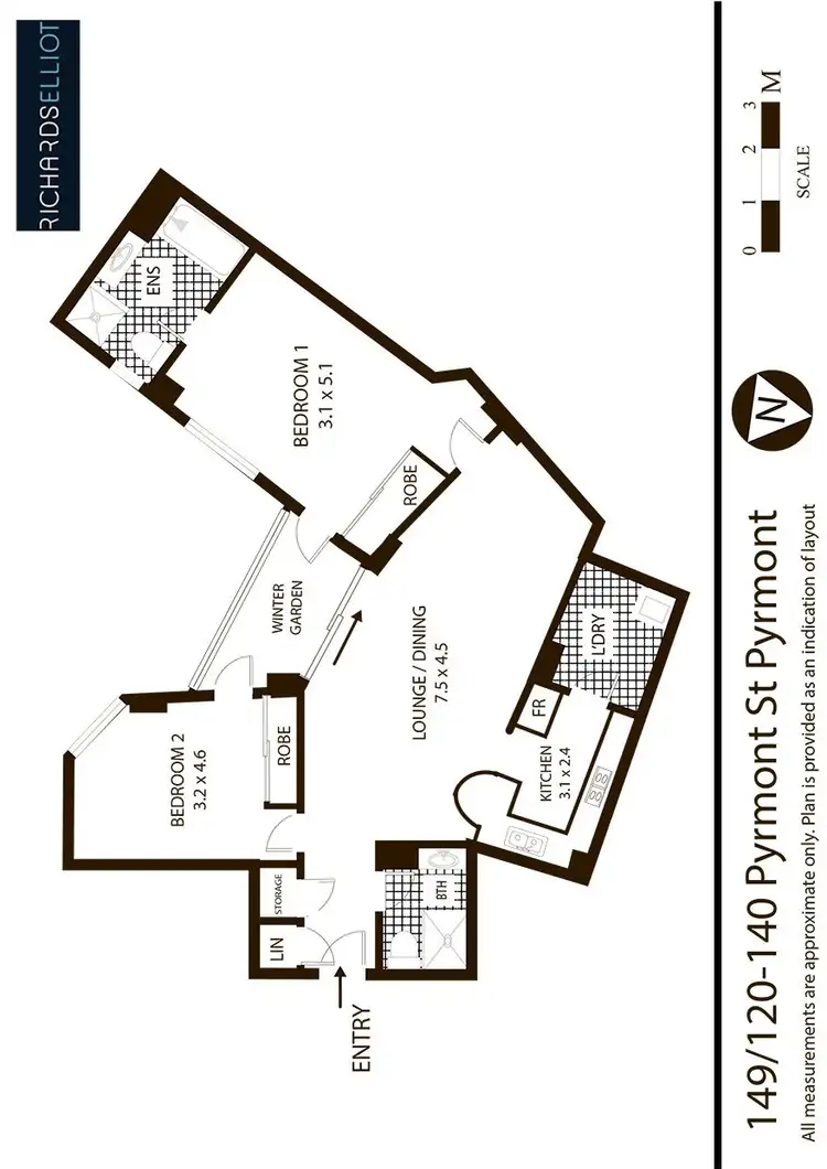 Floorplan of Homely apartment listing, 149/120 Pyrmont Street, Pyrmont NSW 2009