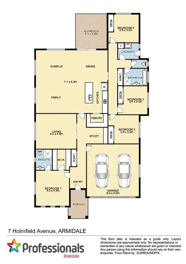 Floorplan of Homely house listing, 7 Holmfield Drive, Armidale NSW 2350