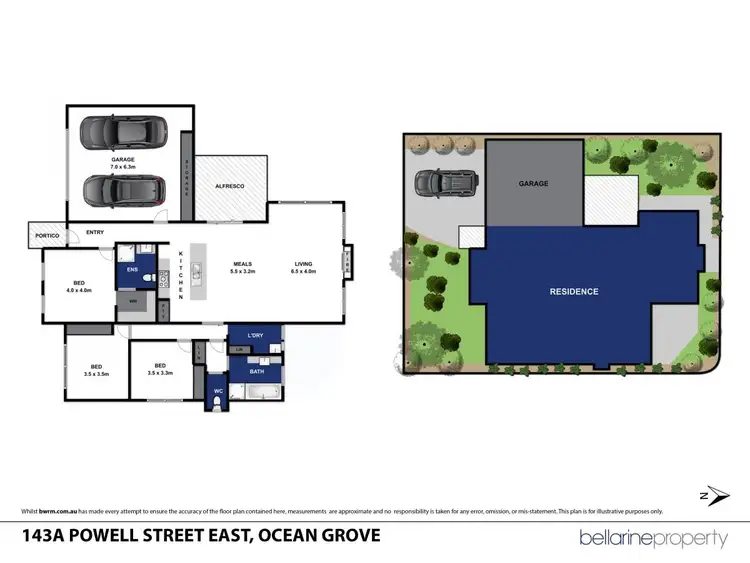 Floorplan of Homely townhouse listing, 143A Powell Street East, Ocean Grove VIC 3226