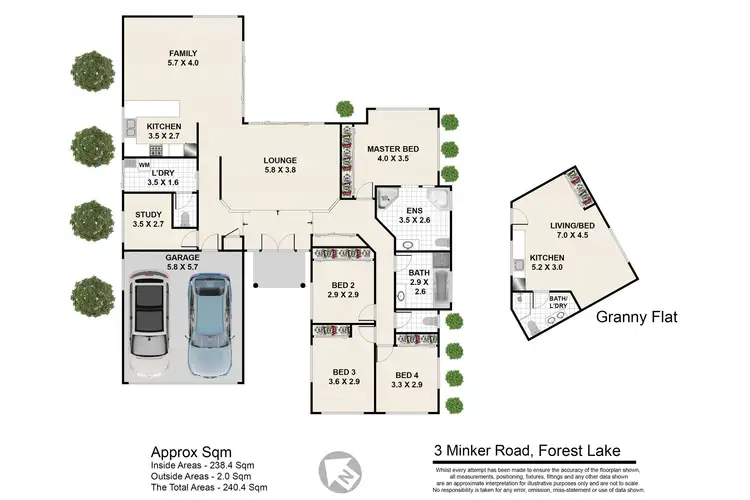 Floorplan of Homely house listing, 3 Minker Place, Forest Lake QLD 4078