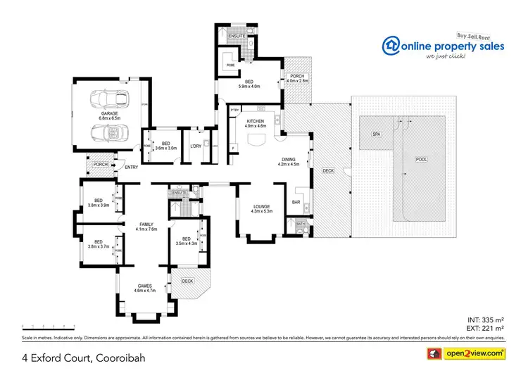 Floorplan of Homely rural property listing, 4 Exford Court, Cooroibah QLD 4565
