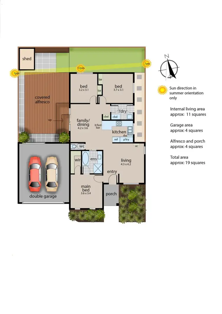 Floorplan of Homely house listing, 2/1 Warrenwood Place, Langwarrin VIC 3910