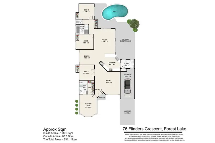 Floorplan of Homely house listing, 76 Flinders Crescent, Forest Lake QLD 4078